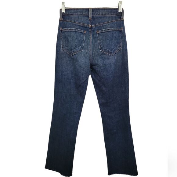 L'AGENCE Woman's Jordan High Rise Crop Straight Distressed Jeans Size 23 - Picture 4 of 14